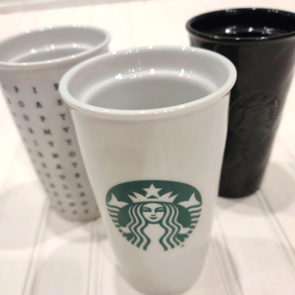 Starbucks ceramic tumbler set